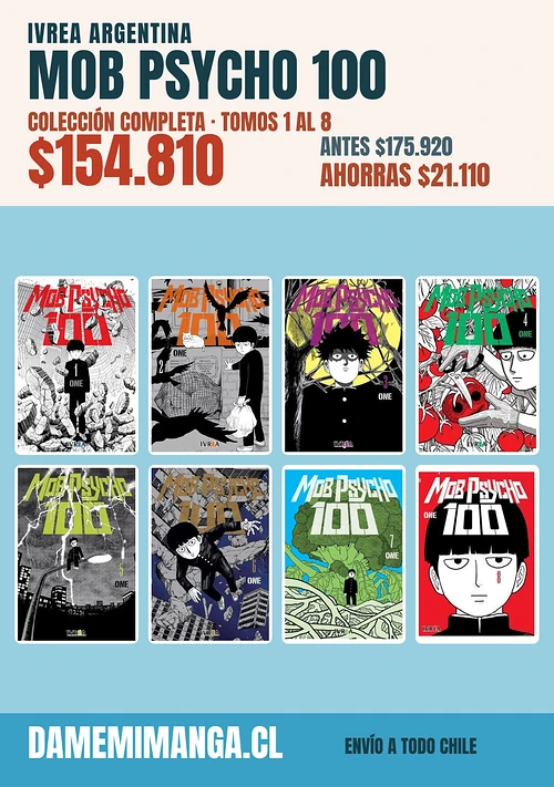 Mob Psycho 100 Colección Completa (8 tomos) – Ivrea Argentina