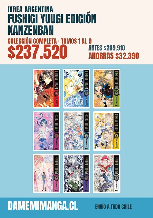 Fushigi Yuugi Edición Kanzenban Colección Completa (9 tomos) – Ivrea Argentina