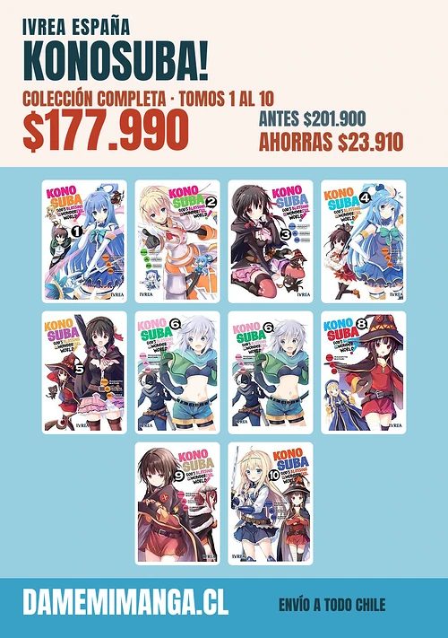 Konosuba! Colección Completa (10 tomos) – Ivrea España