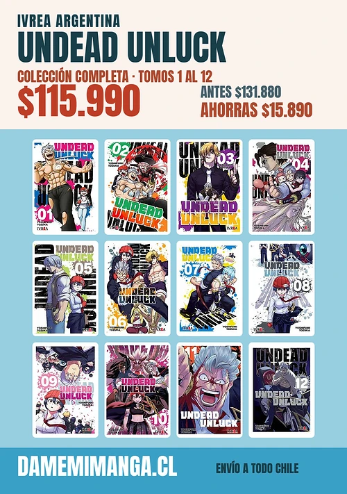 Undead Unluck Colección Completa (12 tomos) – Ivrea Argentina