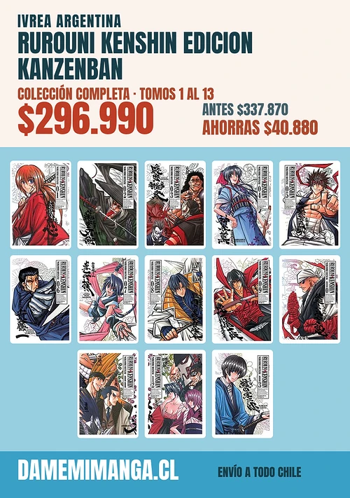 Rurouni Kenshin Edicion Kanzenban Colección Completa (13 tomos) – Ivrea Argentina