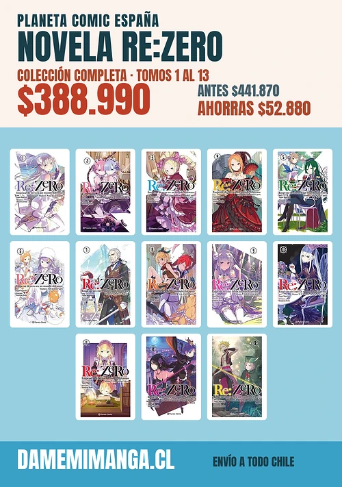 Novela Re:Zero Colección Completa (13 tomos) – Planeta Comic España