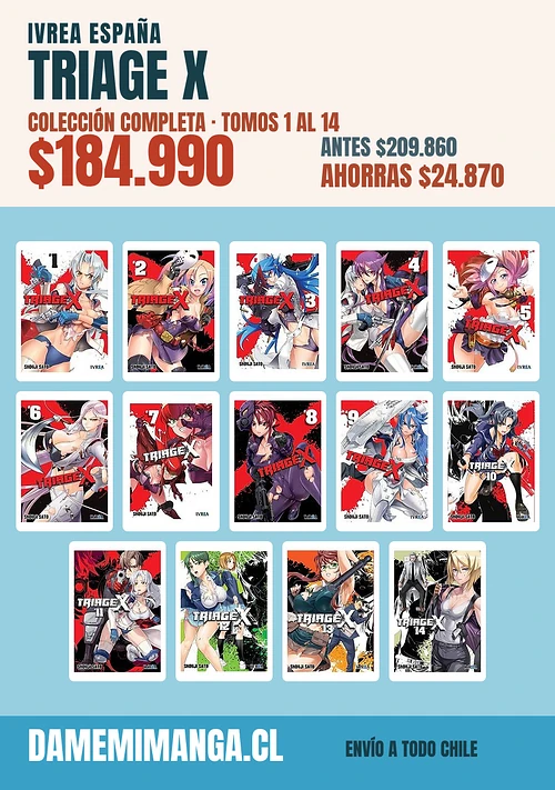 Triage X Colección Completa (14 tomos) – Ivrea España