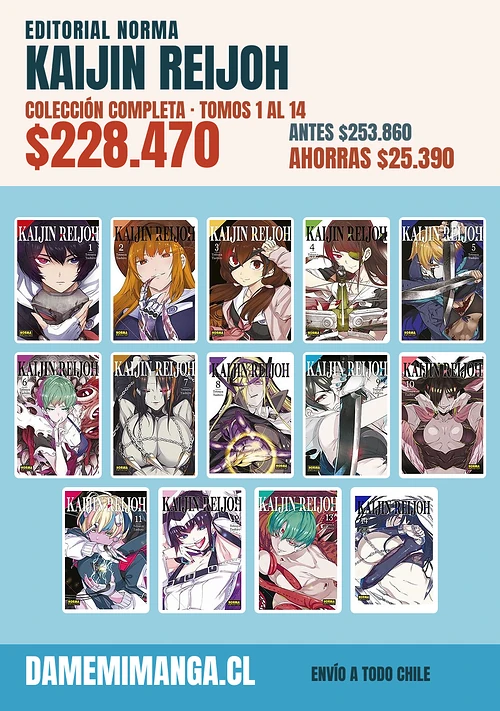Kaijin Reijoh Colección Completa (14 tomos) – Editorial Norma
