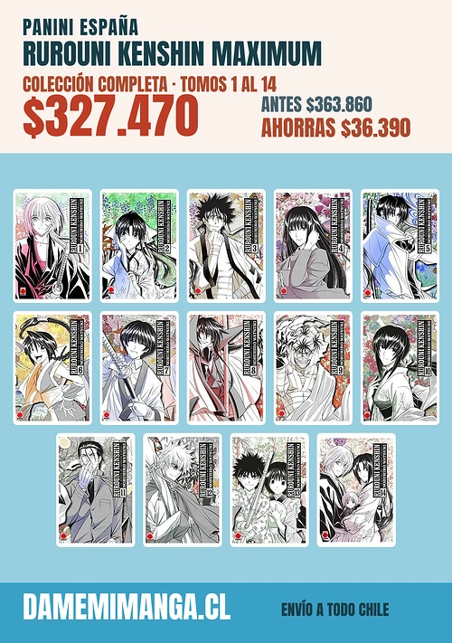 Rurouni Kenshin Maximum Colección Completa (14 tomos) – Panini España