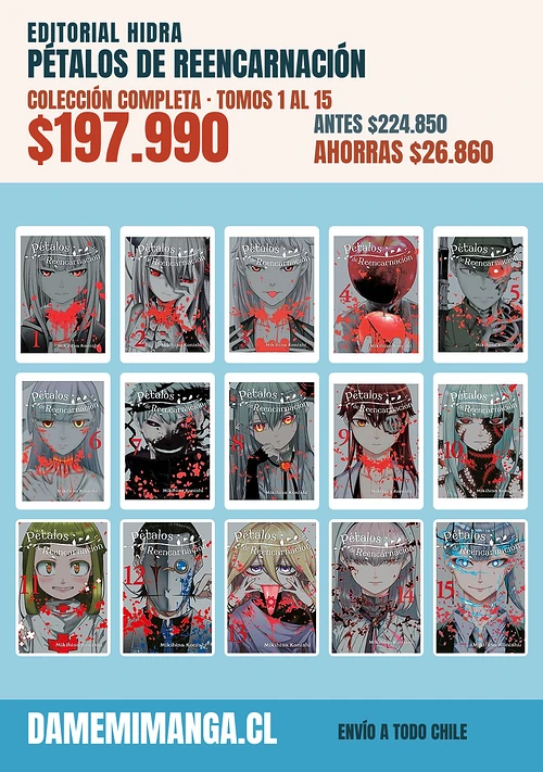 Pétalos de Reencarnación Colección Completa (15 tomos) – Editorial Hidra