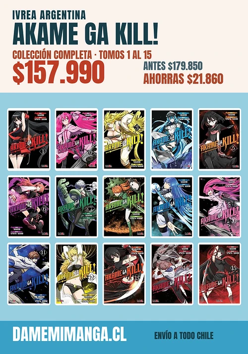 Akame Ga Kill! Colección Completa (15 tomos) – Ivrea Argentina