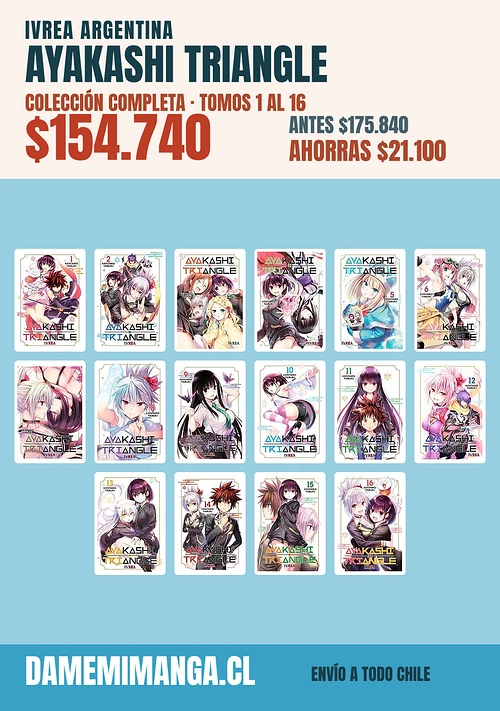 Ayakashi Triangle Colección Completa (16 tomos) – Ivrea Argentina
