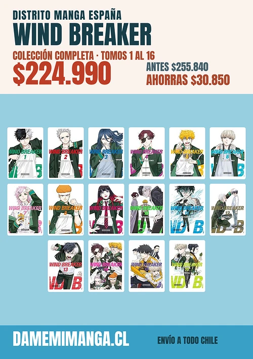 Wind Breaker Colección Completa (16 tomos) – Distrito Manga España