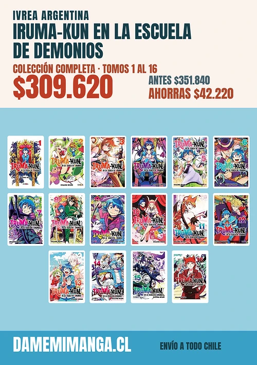 Iruma-Kun En la Escuela de Demonios Colección Completa (16 tomos) – Ivrea Argentina