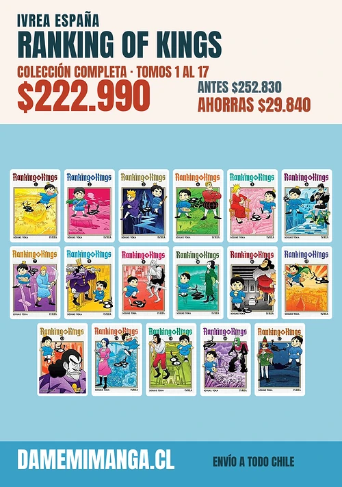 Ranking Of Kings Colección Completa (17 tomos) – Ivrea España