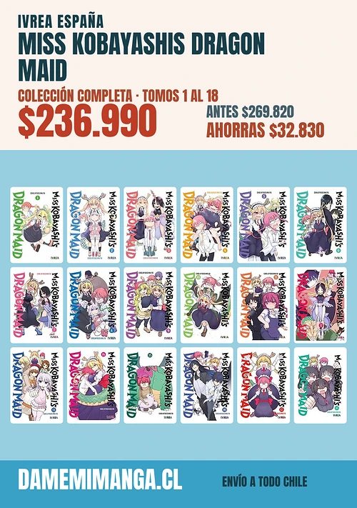 Miss Kobayashis Dragon Maid Colección Completa (18 tomos) – Ivrea España