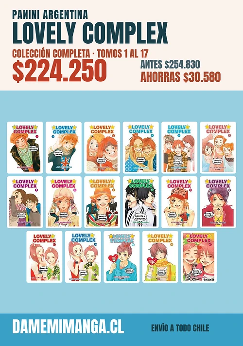 Lovely Complex Colección Completa (17 tomos) – Panini Argentina