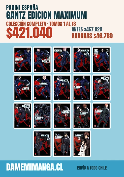 Gantz Edicion Maximum Colección Completa (18 tomos) – Panini España