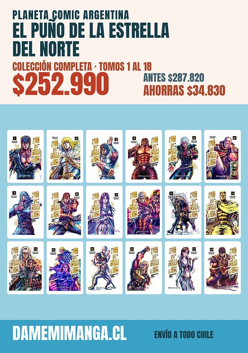El Puño de la Estrella del Norte Colección Completa (18 tomos) – Planeta Comic Argentina