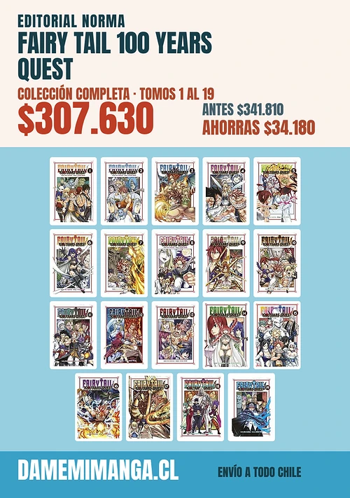 Fairy Tail 100 Years Quest Colección Completa (19 tomos) – Editorial Norma