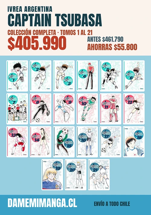 Captain Tsubasa Colección Completa (21 tomos) – Ivrea Argentina