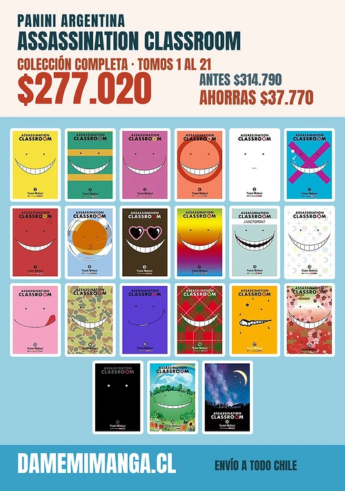 Assassination Classroom Colección Completa (21 tomos) – Panini Argentina