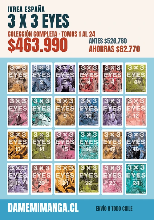 3 X 3 Eyes Colección Completa (24 tomos) – Ivrea España