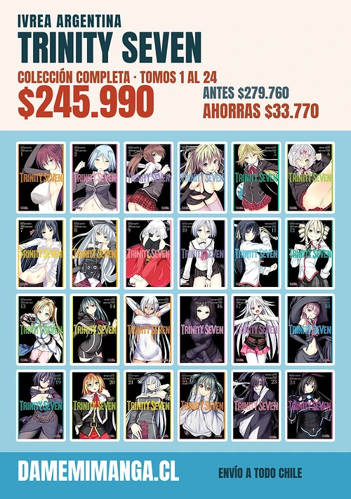 Trinity Seven Colección Completa (24 tomos) – Ivrea Argentina