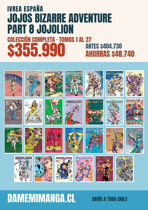 Jojos Bizarre Adventure Part 8 JoJolion Colección Completa (27 tomos) – Ivrea España