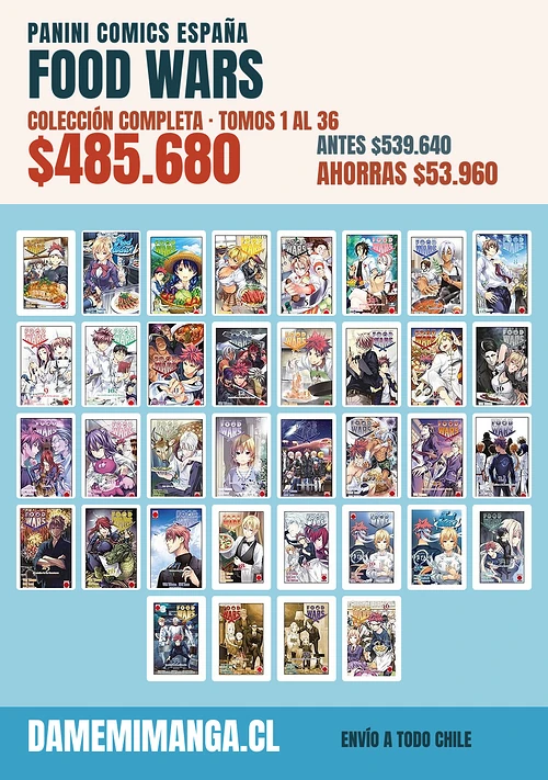 Food Wars Colección Completa (36 tomos) – Panini Comics España