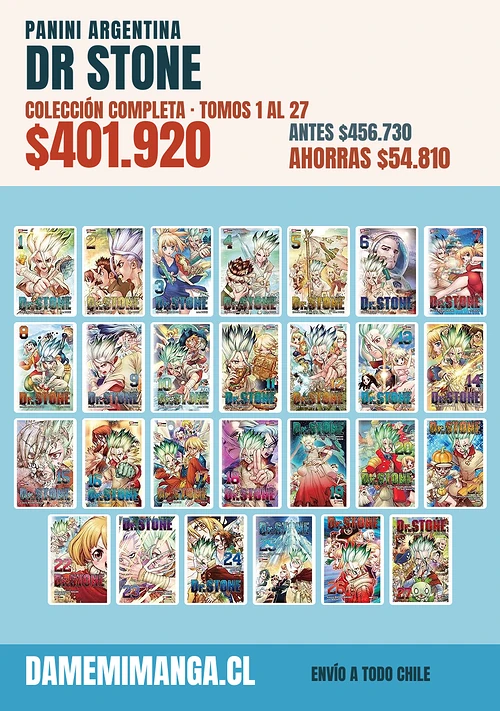 Dr Stone Colección Completa (27 tomos) – Panini Argentina