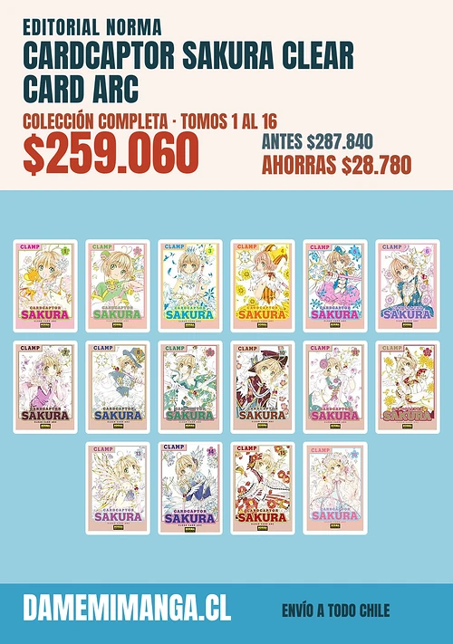Cardcaptor Sakura Clear Card Arc Colección Completa (16 tomos) – Editorial Norma
