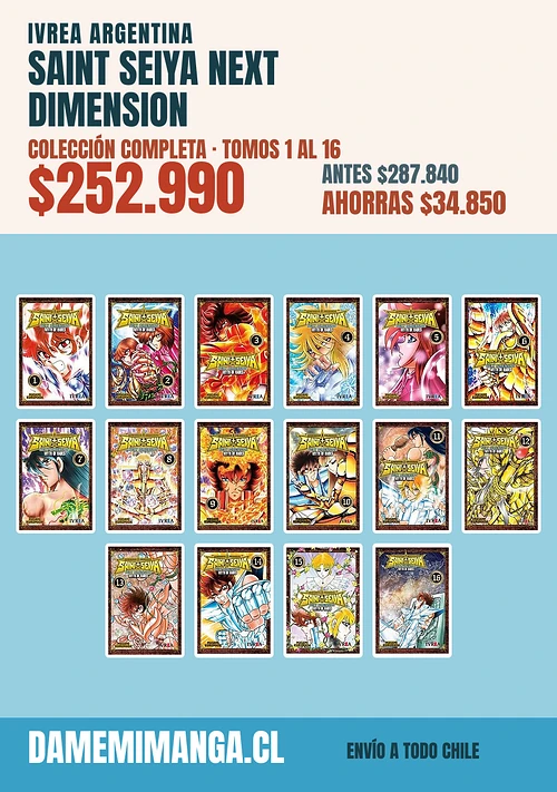 Saint Seiya Next Dimension Colección Completa (16 tomos) – Ivrea Argentina