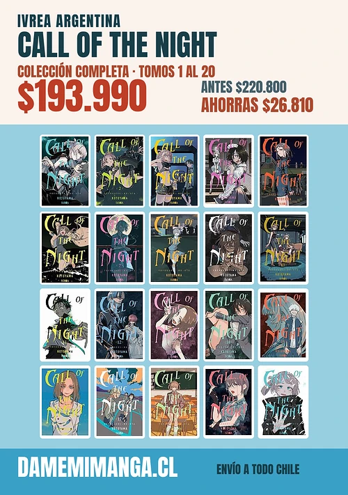 Call of the Night Colección Completa (20 tomos) – Ivrea Argentina