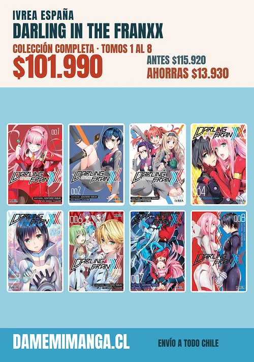 Darling In The Franxx Colección Completa (8 tomos) – Ivrea España