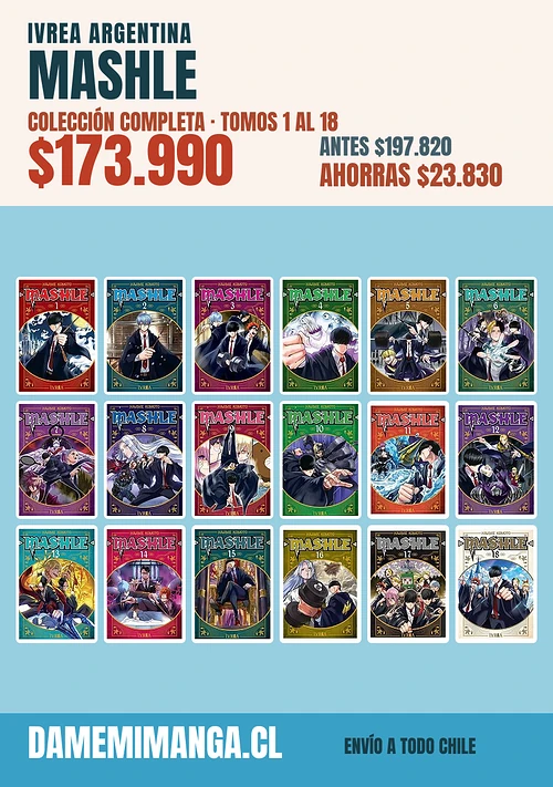 Mashle Colección Completa (18 tomos) – Ivrea Argentina