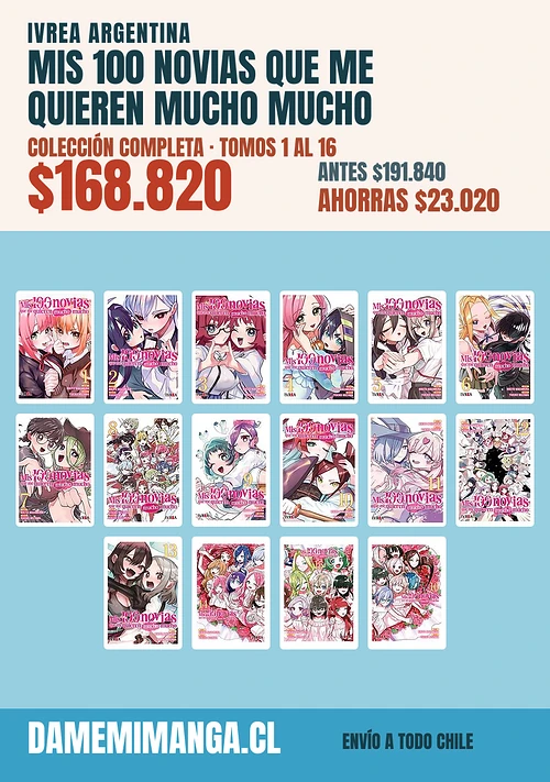 Mis 100 Novias Que Me Quieren Mucho Mucho Colección Completa (16 tomos) – Ivrea Argentina