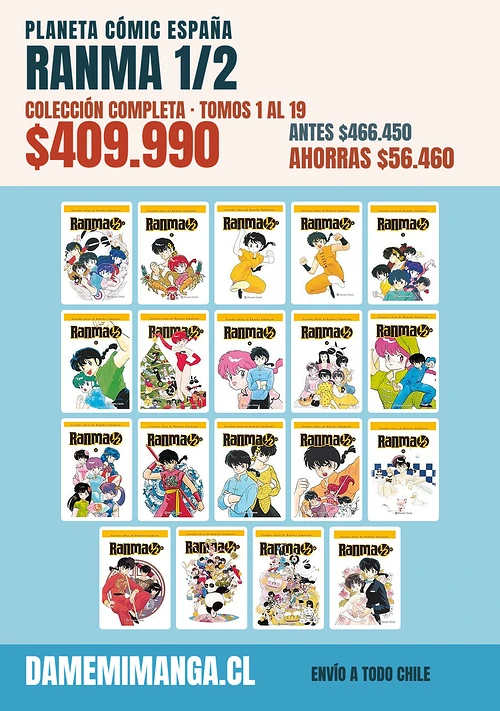 Ranma 1/2 Colección Completa (19 tomos) – Planeta Cómic España
