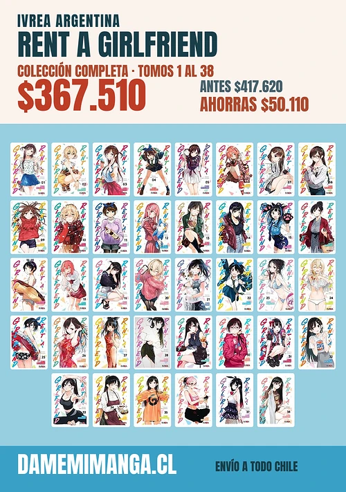 Rent a Girlfriend Colección Completa (38 tomos) – Ivrea Argentina