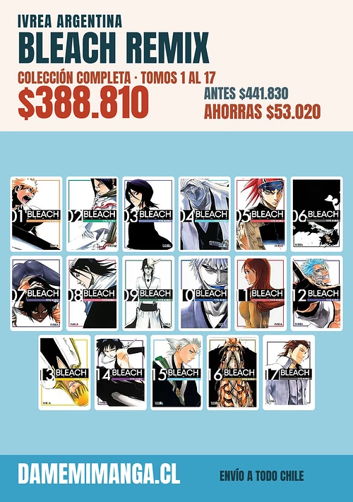 Bleach Remix Colección Completa (17 tomos) – Ivrea Argentina