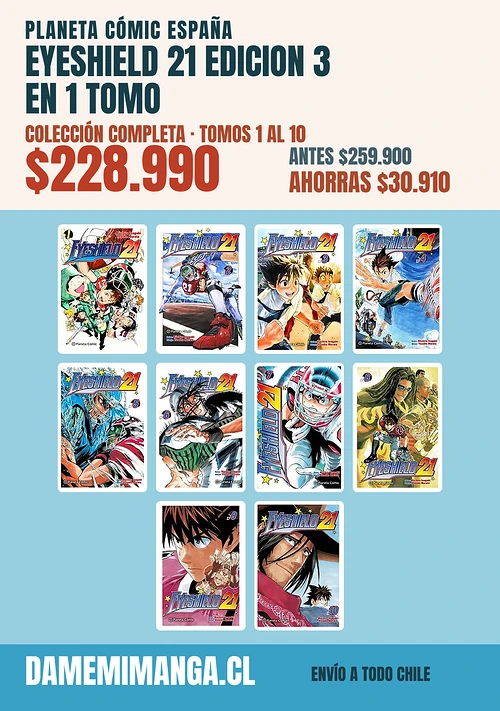 Eyeshield 21 Edicion 3 en 1 Tomo Colección Completa (10 tomos) – Planeta Cómic España
