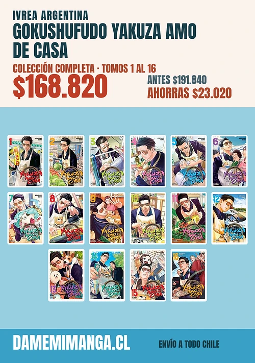Gokushufudo Yakuza Amo De Casa Colección Completa (16 tomos) – Ivrea Argentina