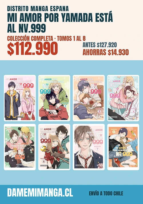 Mi amor por Yamada está al Nv.999 Colección Completa (8 tomos) – Distrito Manga Espana