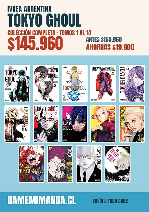 Tokyo ghoul Colección Completa (14 tomos) – Ivrea Argentina