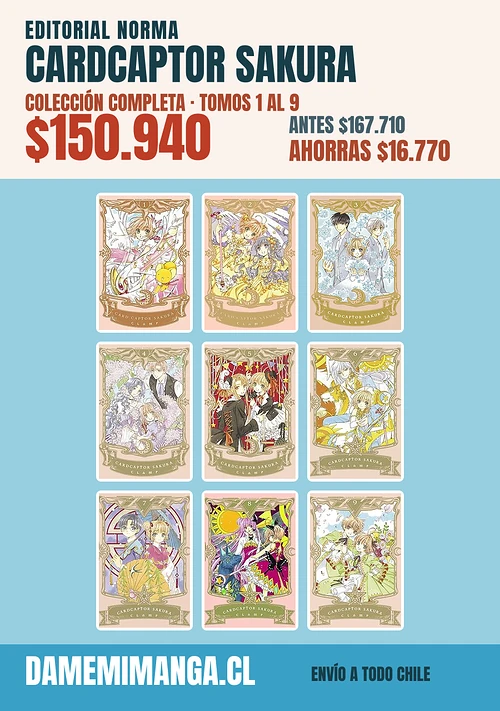 Cardcaptor Sakura Colección Completa (9 tomos) – Editorial Norma