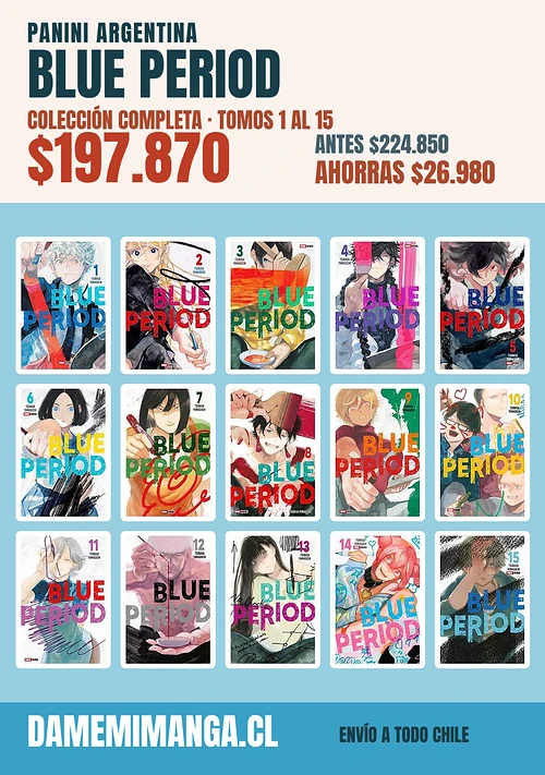 Blue Period Colección Completa (15 tomos) – Panini Argentina