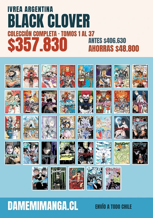 Black Clover Colección Completa (37 tomos) – Ivrea Argentina
