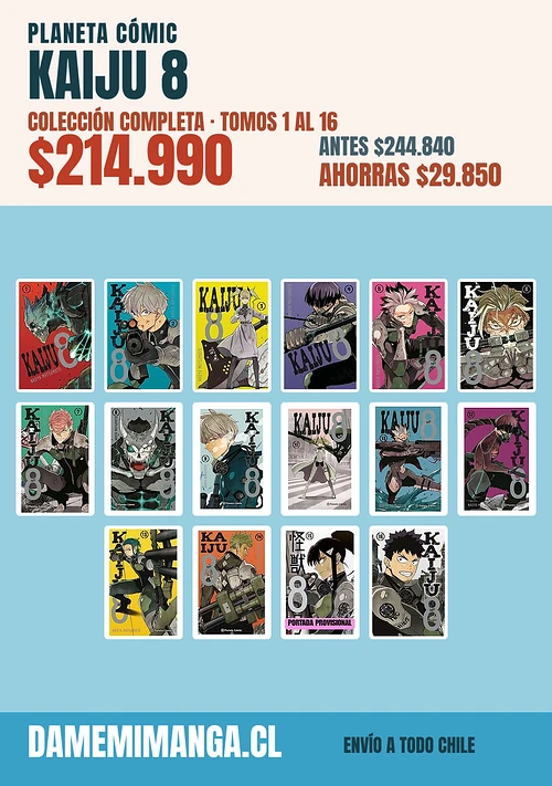 Kaiju 8 Colección Completa (16 tomos) – Planeta Cómic