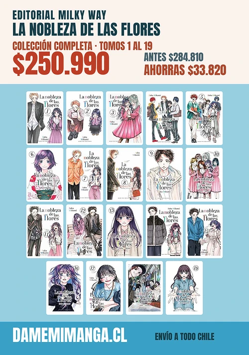 La nobleza de las flores Colección Completa (19 tomos) – Editorial Milky Way