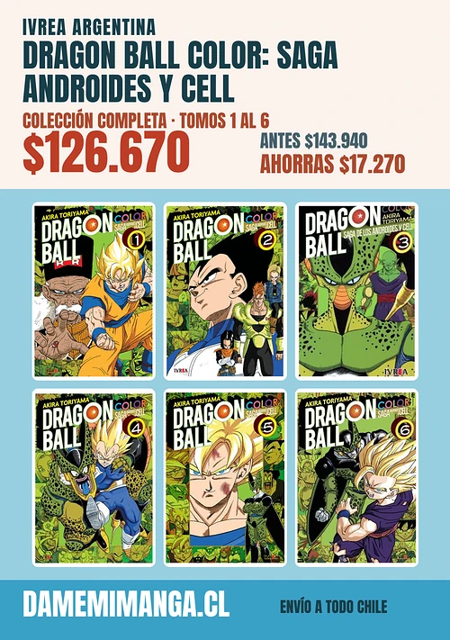 Dragon Ball Color: Saga Androides y Cell Colección Completa (6 tomos) – Ivrea Argentina