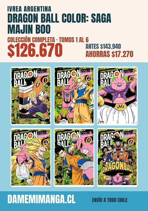 Dragon Ball Color: Saga Majin Boo Colección Completa (6 tomos) – Ivrea Argentina