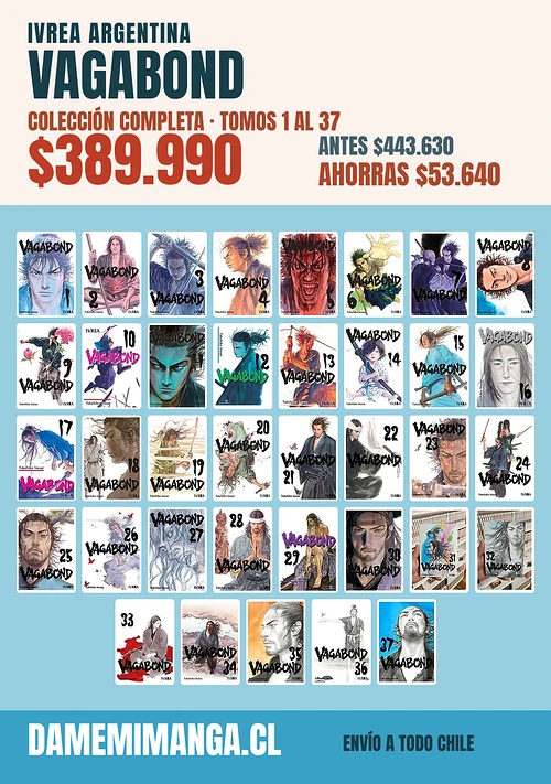 Vagabond Colección Completa (37 tomos) – Ivrea Argentina