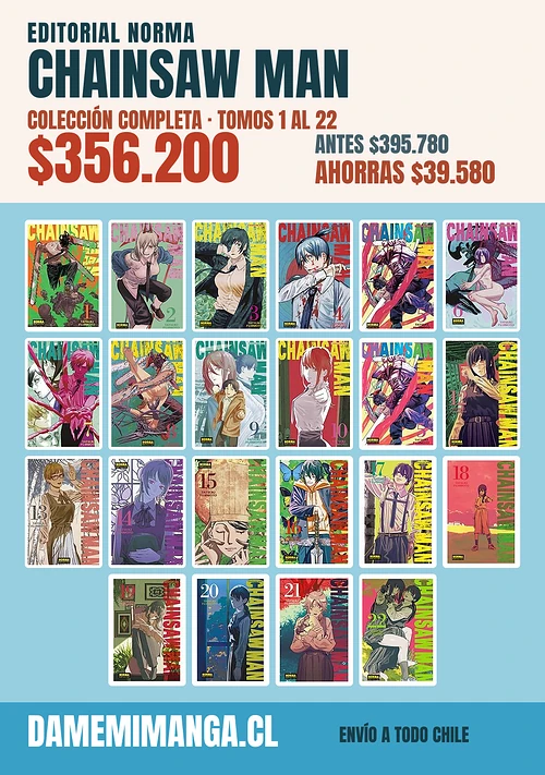 Chainsaw Man Colección Completa (22 tomos) – Editorial Norma