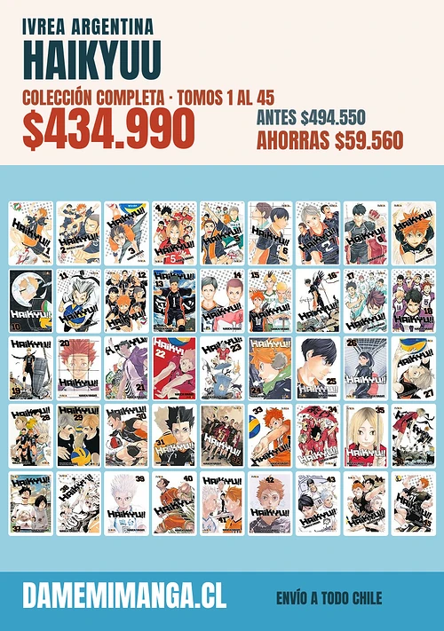 Haikyuu Colección Completa (45 tomos) – Ivrea Argentina